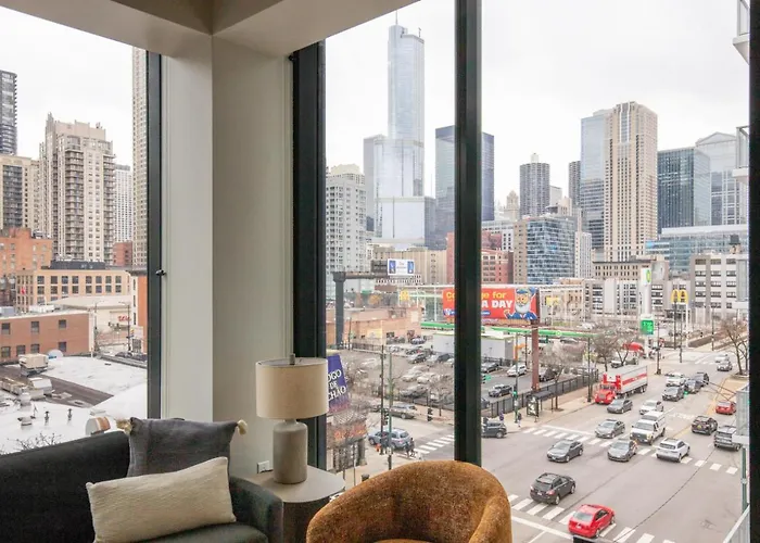 River North 1br W Gym Lounge Roof Nr Riverwalk Chi-895 Apartment